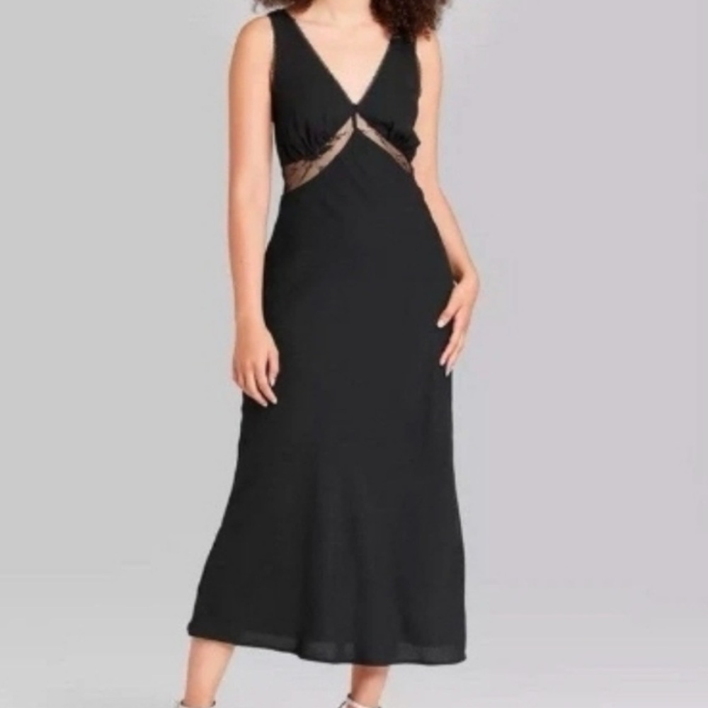 Wild Fable Black Lace Detail Chemise